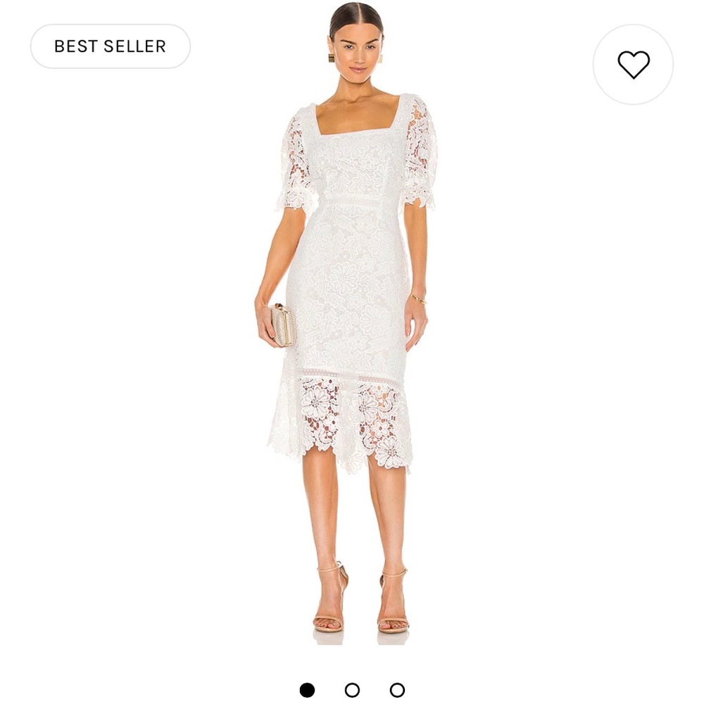 NWT White Lace bridal dress midi
